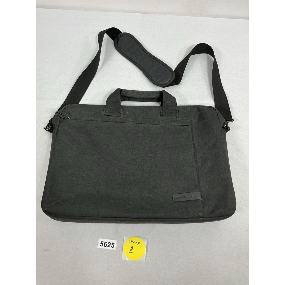 brinch laptop Messenger Bag Black Canvas Hand & Shoulder Strap 16x11.5x4